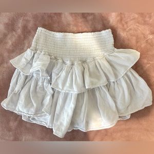 Women’s White Ruffle Skirt